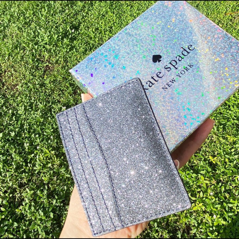 Glitter💕♠️Kate Spade Cardholder NEWINBOX - Picture 5 of 7